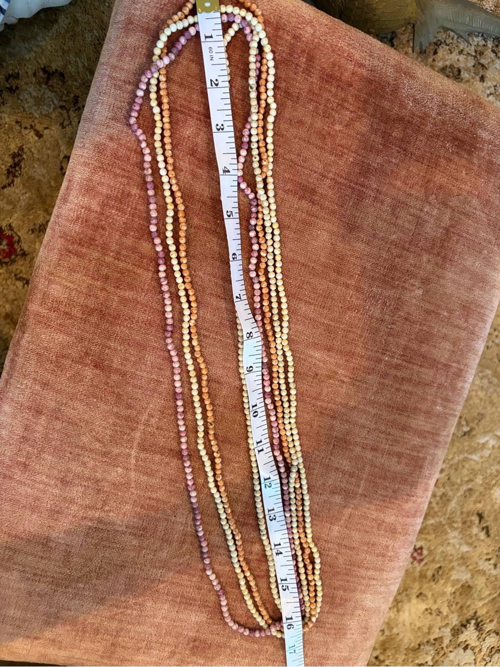 4 vintage strands of "twisted beads" boho aesthetic quiet luxury - Picture 2 of 4